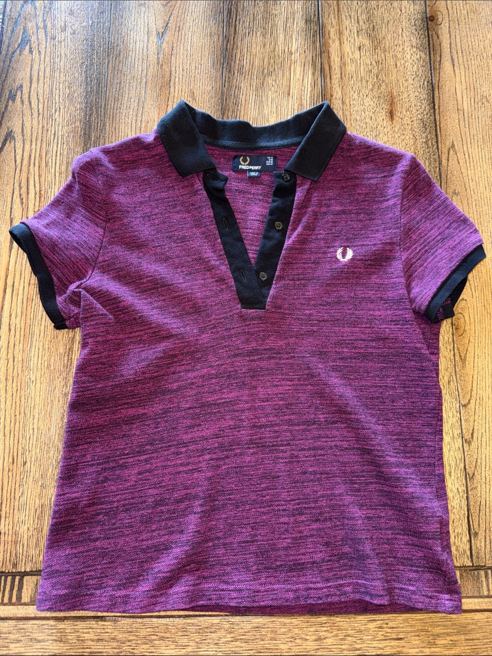 Fred Perry Purple Heather Polo with Black Trim